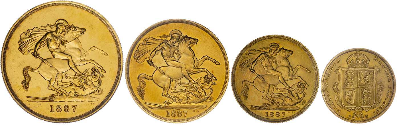 1887 - 2002 Gold Proof QEII Golden Jubilee 8 Coins | Chards
