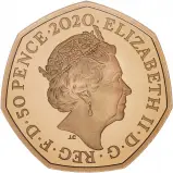 2020 Gold Proof Piedfort Winnie The Pooh and Friends Elizabeth II Winnie the Pooh Pound Sterling 50 Pence  Coin United Kingdom The Royal Mint obverse