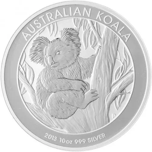 2013 Silver Bullion Ungraded 10 Ounce Koala  Coin Single Australia Perth Mint reverse