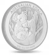 2013 Silver Bullion Ungraded 10 Ounce Koala  Coin Single Australia Perth Mint side view