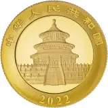 2022 3g Gold Panda Bullion Coin - 40th Anniversary obverse