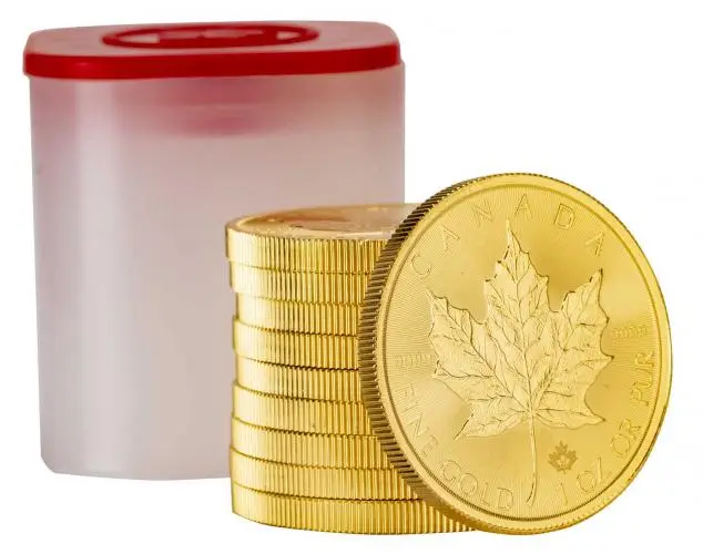 2022 Gold Maple Leaf 1 oz Bullion Coin with tube