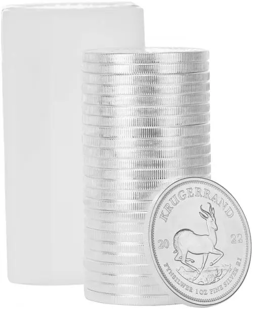 2022 Silver Krugerrand 1 oz Bullion Coin with tube of 25 coins