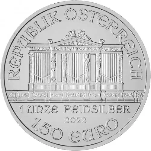 2022 Silver 1 oz Philharmonic Bullion Coin obverse