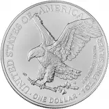 2022 Silver Bullion Ungraded 1 Ounce Eagle $1  Coin Single United States of America US Mint reverse