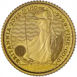 2022 Britannia 1/10 oz Gold Bullion Coin