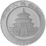 2022 Platinum Bullion Ungraded 1 Gram Panda Coin Single China People's Bank of China obv