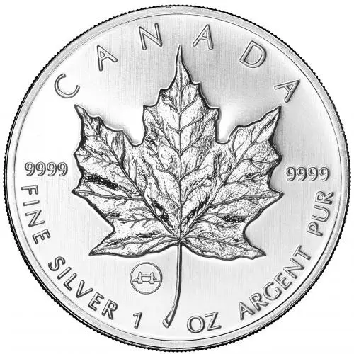 2009 1 oz Silver Bullion Coin Maple Tower Bridge (Privy Mark) reverse