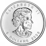 2009 1 oz Silver Bullion Coin Maple Tower Bridge (Privy Mark) obverse