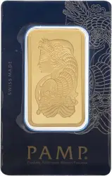 100g PAMP Gold Minted Bar Lady Fortuna (New)