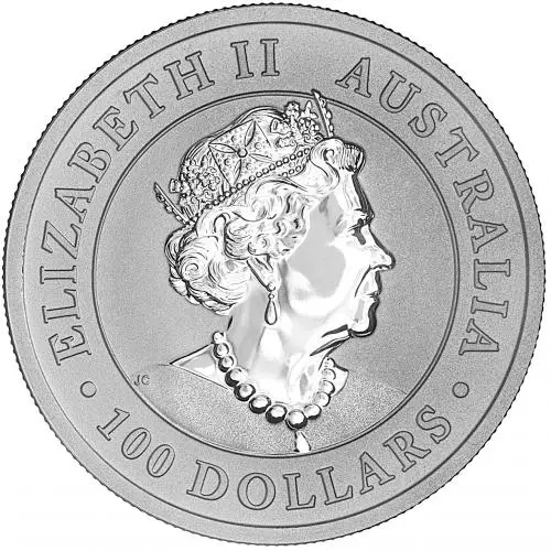 2020 Kangaroo 1 oz Platinum Perth Mint Bullion Coin obverse image crop