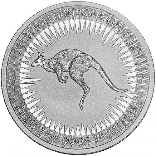 2020 Kangaroo 1 oz Platinum Perth Mint Bullion Coin reverse chards image crop