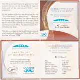 2006 Gold Proof 0.25 Ounce Fifa World Cup  Coin Single South Africa South African Mint certs