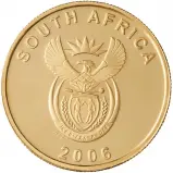 2006 Gold Proof 0.25 Ounce Fifa World Cup  Coin Single South Africa South African Mint Obverse