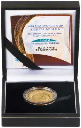 2006 FIFA World Cup 0.25 oz  Gold Proof Coin South Africa Mint - Pre-Owned