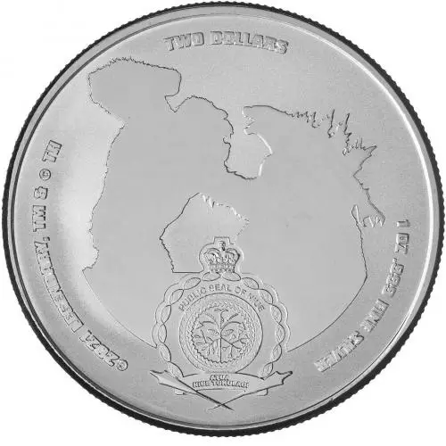 2021 Silver 1 Ounce Godzilla  Coin Single Pre-Owned Niue obverse