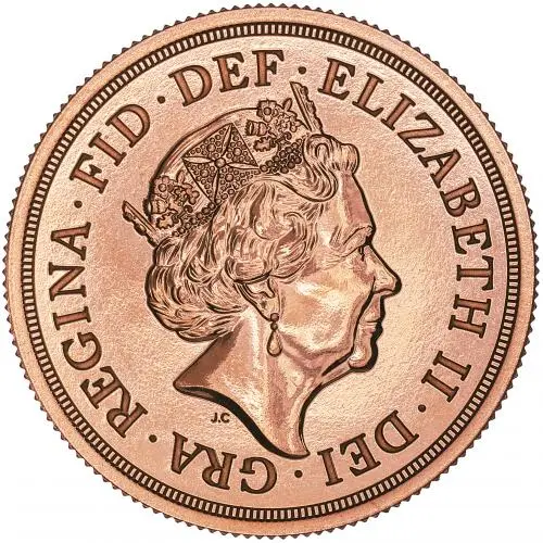2021 Gold Double Sovereign Bullion Coin obverse