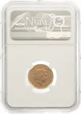 2002 Gold Graded Half Sovereign Elizabeth II ULTRA CAMEO NGC PF-69 Obverse