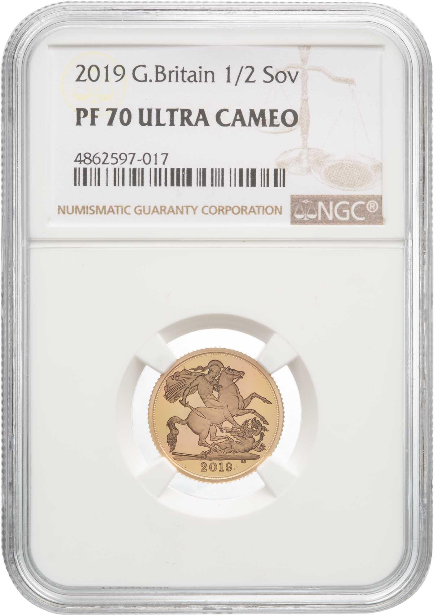 2019 Gold Proof Half Sovereign NGC Graded PF70 | Chards