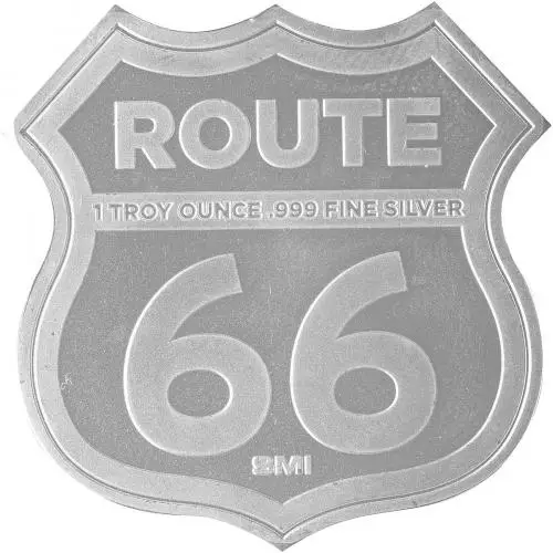 Silver Bullion 1 Ounce Route 66 Missouri Gateway Arch Our Choice Rounds - Pre-Owned