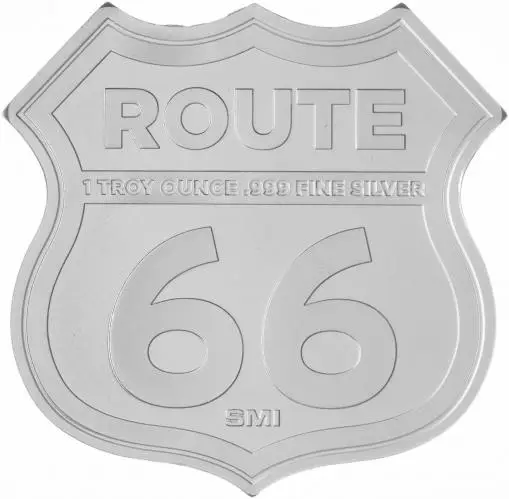 Silver Bullion 1 Ounce Route 66 Illinois Gemini Giant Our Choice Rounds - Pre-Owned obverse