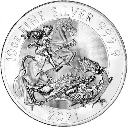 2021 Silver Valiant 10 oz Bullion Coin Pre-Owned reverse
