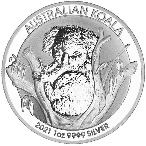 2021 Silver 1 oz Koala Perth Mint Bullion Coin - Pre-Owned reverse