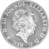 2019 Silver Bullion Ungraded 10 Ounce Valiant £10  Coin United Kingdom The Royal Mint obverse