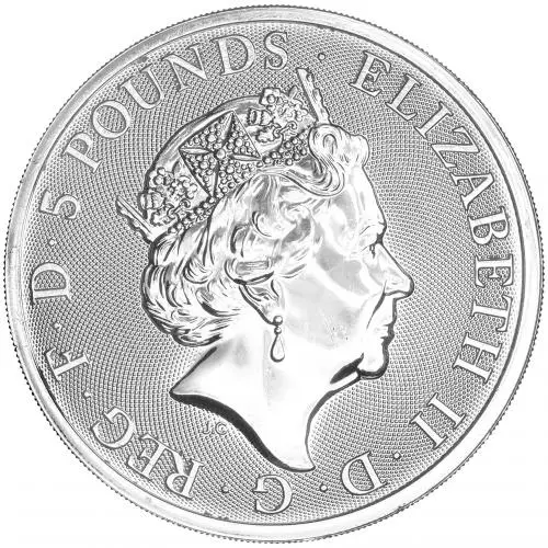 Queen's Beasts 2 oz Silver Bullion Coins  Mixed Dates - Pre-Owned obverse