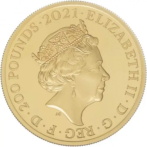 2021 Gothic Crown 2 oz Gold Proof Coin obverse