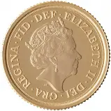 2022 Gold Quarter Sovereign Bullion Coin Obverse