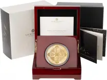2021 Gothic Crown 10 oz Piedfort Gold Proof Coin in box