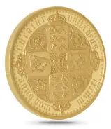 2021 Gothic Crown 10 oz Piedfort Gold Proof Coin side view