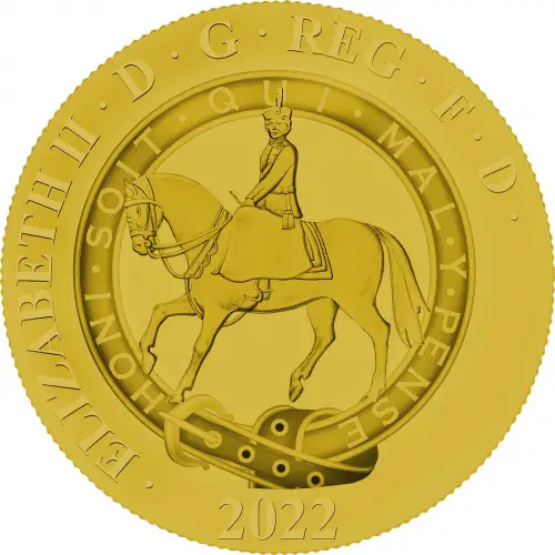 Platinum Jubilee 1 kilo Gold Coin Image Obverse Artists Impression