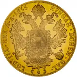 1915 Red Spots Gold Bullion Ungraded re-strike 4 Ducat  Coin Single Austria Austrian Mint reverse