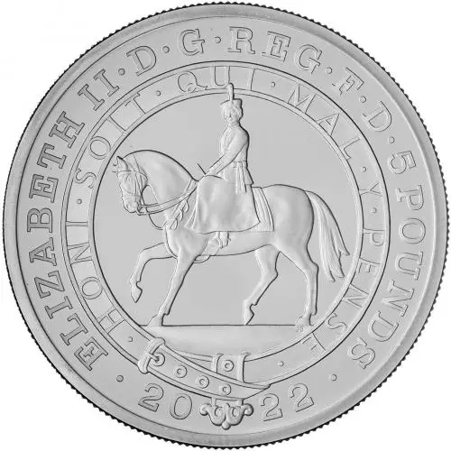 2022 Silver Proof Platinum Jubilee £5 Coin obverse