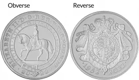 2022 Silver Proof Platinum Jubilee £5 Coin obverse and reverse