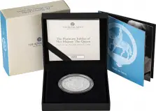 2022 Silver Proof Platinum Jubilee £5 Coin with box