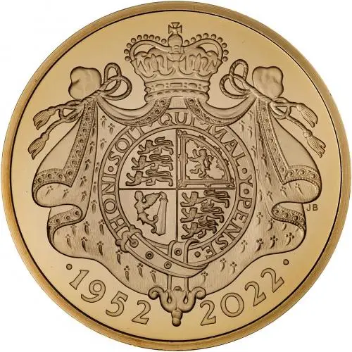 2022 United Kingdom Gold Proof Commemorative Coin Set £5 reverse