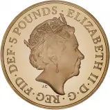 2022 United Kingdom Gold Proof Commemorative Coin Set £5 obverse