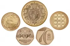 2022 United Kingdom Gold Proof Commemorative Coin Set reverse designs