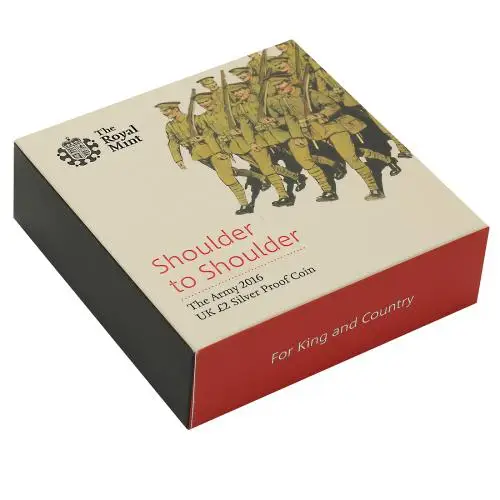 2016 Silver Proof The Army - First World War Pound Sterling box