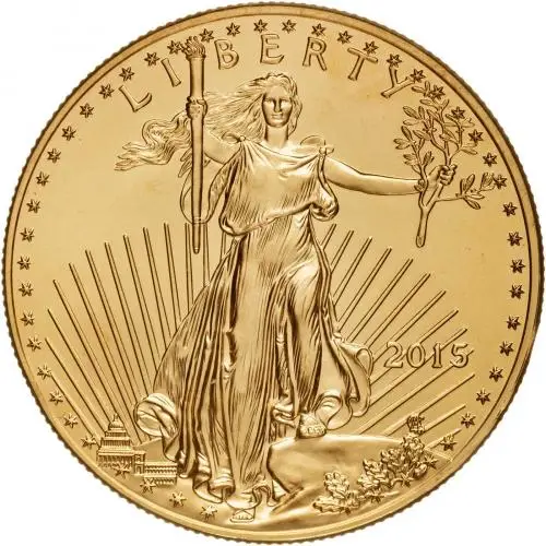 2015 Gold 1 Ounce Eagle Coin United States of America US Mint Obverse