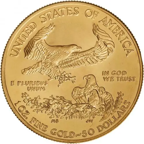 2015 Gold 1 Ounce Eagle Coin United States of America US Mint Reverse