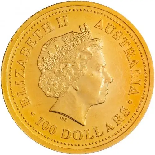 2003 Australian Kangaroo Nugget 1 oz Gold Bullion Coin Obverse