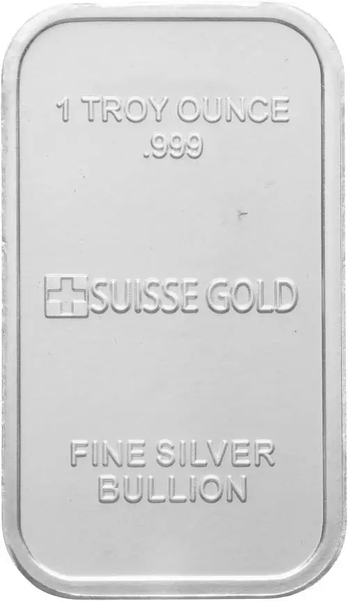 2010 Silver 1 Ounce Year of the Tiger Suisse Bullion Bar - Pre-Owned obv