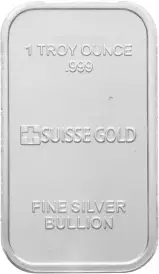 2010 Silver 1 Ounce Year of the Tiger Suisse Bullion Bar - Pre-Owned obv