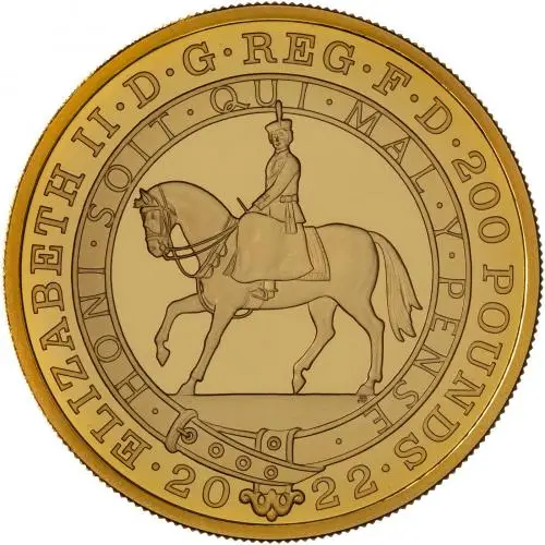 2022 2 oz Gold Proof Platinum Jubilee Coin obv