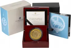 2022 2 oz Gold Proof Platinum Jubilee Coin in presentation box