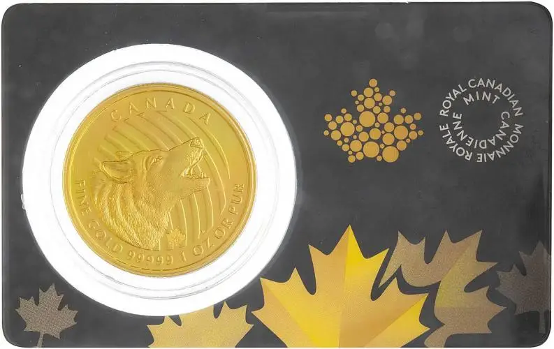 2014 Howling Wolf 1 Ounce Royal Canadian Mint Coin Reverse